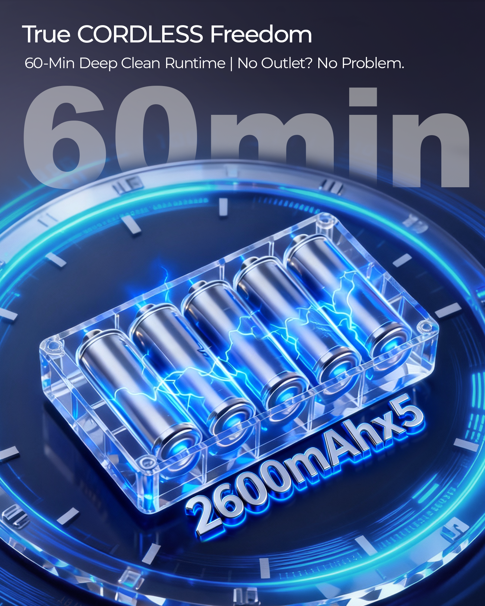 Teant Upgrade Cordless Mattress Vacuum with 18kPa Ultra-Deep Suction, 2-Speed Bed Vacuum with 33000 RPM/Min Roller Brush, 253.7nm UV-C Light & LED Display, HEPA, 149℉ Heat, Aroma & Anion for Bed Sofa